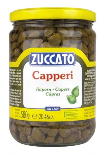 CAPPERI in aceto 9/10 mm 580 ml. ZUCCATO