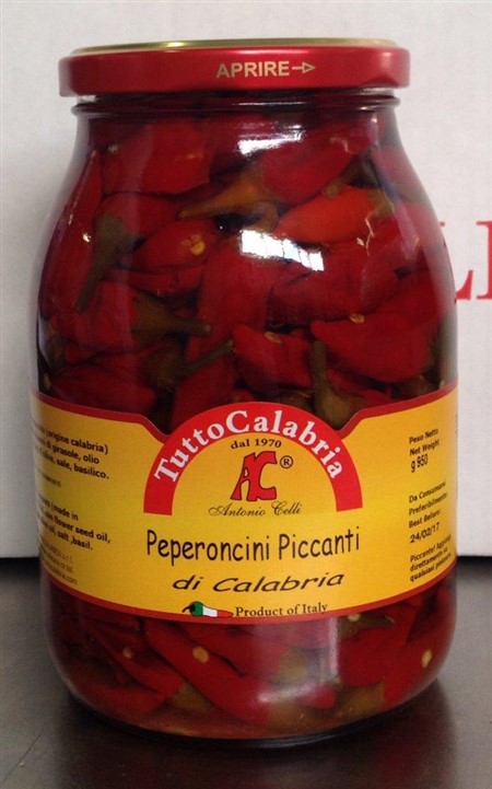 GANZE PEPERONCINI IN ÖL KG. 1 TUTTOCALABRIA