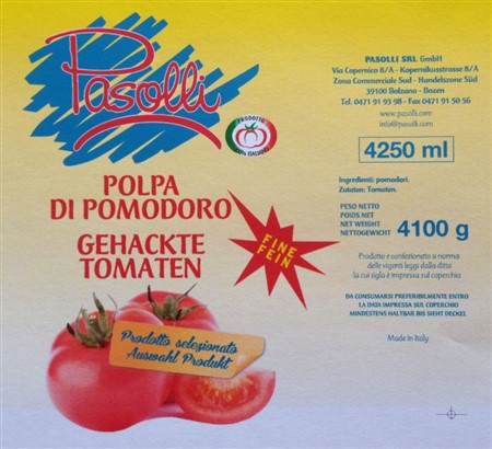 POLPA DI POMODORO 1`Q.FINE 5/1 PASOLLI