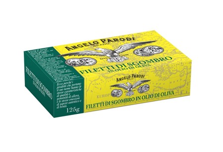 SGOMBRO FILETTI olio oliva gr.125 x10 pz. A.PARODI