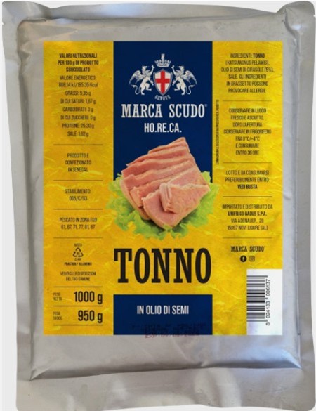 TONNO OLIO GIRASOLE YF busta kg.1 MARCA SCUDO