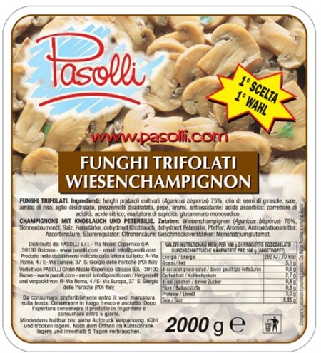 FUNGHI TRIFOLATI OLIO KG.2 PASOLLI