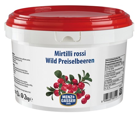 MIRTILLO ROSSO Confettura kg.2 MENZ&GASSER