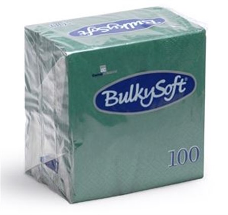 SERVIETTEN 40X40 3/V ST.1000 1/4 GRUEN 32033