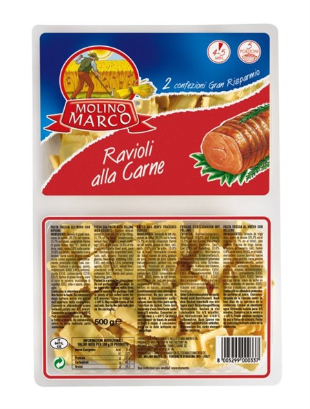 RAVIOLI ALLA CARNE GR.500 MOLINO MARCO