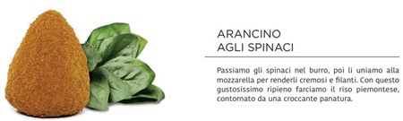 ARANCINO agli SPINACI gr.200x 6pz