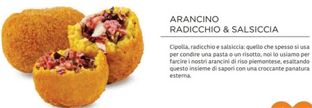 ARANCINO RADICCHIO E SALSICCIA 200 gr x 6pz.