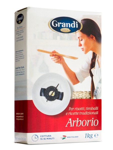 GRANDI RISO ARBORIO sottovuoto kg.1 x12 pz