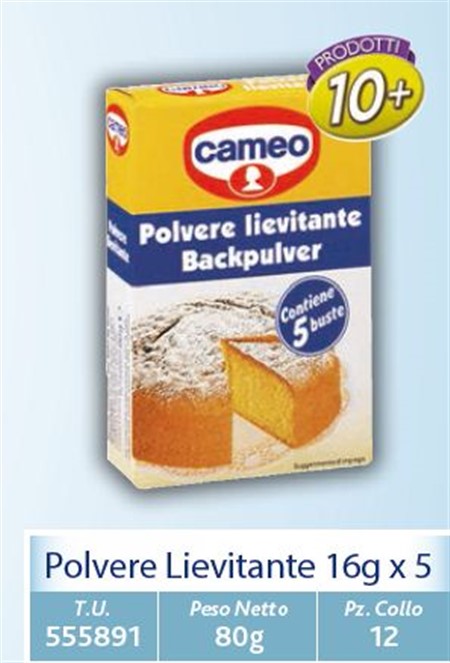 POLVERE LIEVITANTE gr.16x5 pz x12 cf CAMEO