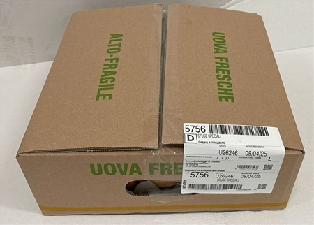 UOVA FRESCHE SPECIALI TIPO L cat A cassa 30 pz
