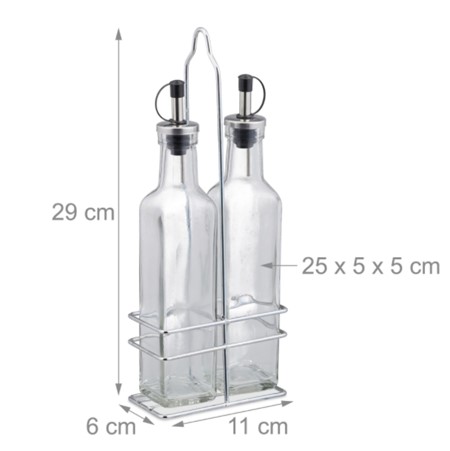 PORTA OLIO e ACETO ml.250 QUADRA x 2 bt