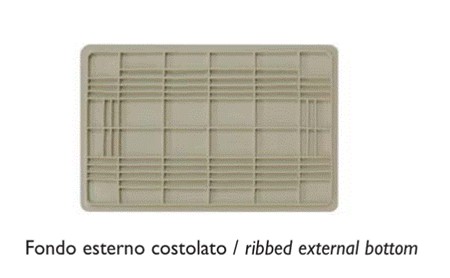 CASSA IN PLASTICA BIANCA RINFORZATA 600x400x H 100