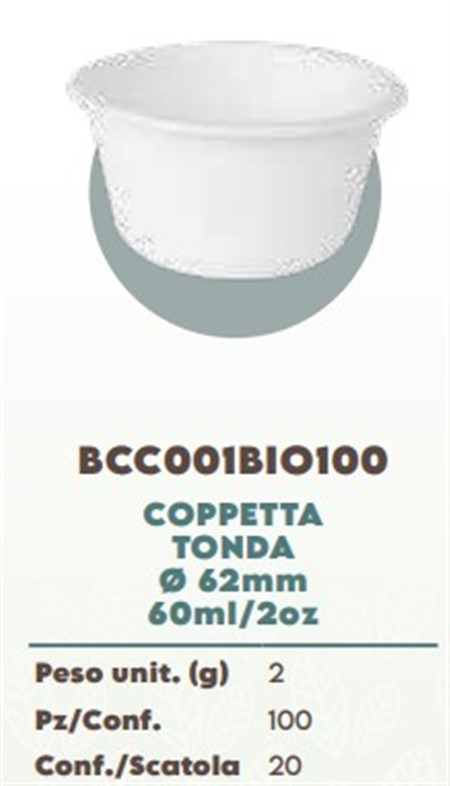 COPPETTA SALSE ml.60 x 100 pz BIO