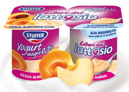 YOGURT PESCA/ALBICOCCA s/ lattosio gr.125x 2x 12 STUFFER
