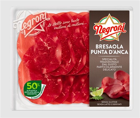BRESAOLA affettata PUNTA D'ANCA gr.90 x14pz. NEGRONI