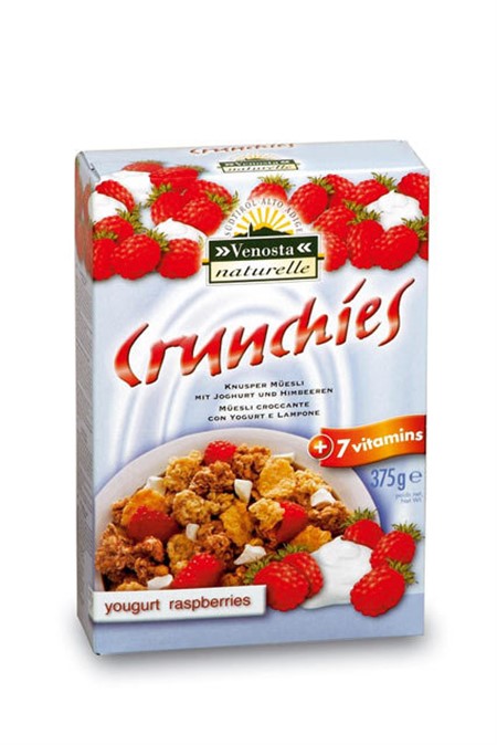 CRUNCHIES YOGURT LAMPONE 8x 375gr. VENOSTA