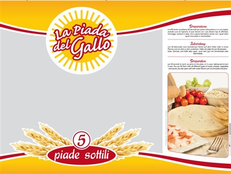 PIADINA ROMAGNOLA 5 pz. 600GR. S/V PIADAPIU