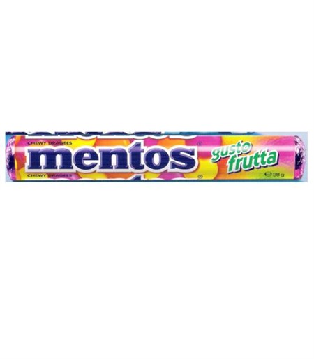 MENTOS FRUTTA gr.38 x20 pz STICK PERFETTI