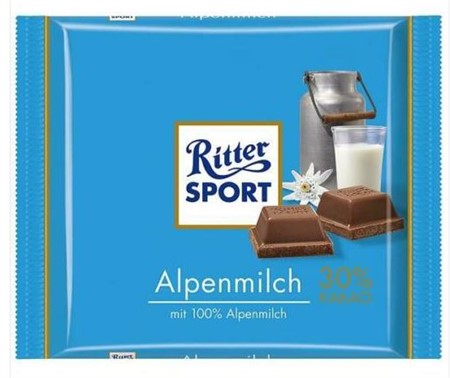RITTER SPORT ALPENMILK gr.100 x12 pz