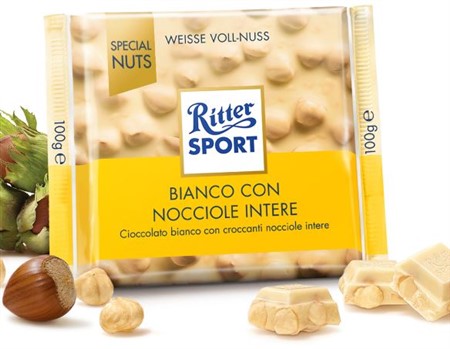 RITTER SPECIAL NUTS BIANCO/NOCCIOLE gr.100x 10pz