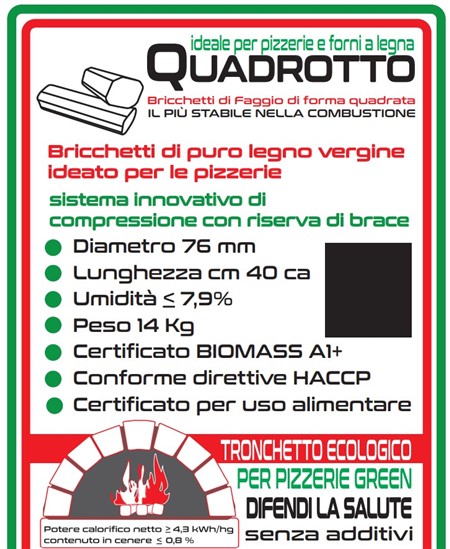 BRICCHETTI ECO PURO FAGGIO kg.13.5 VULCANO