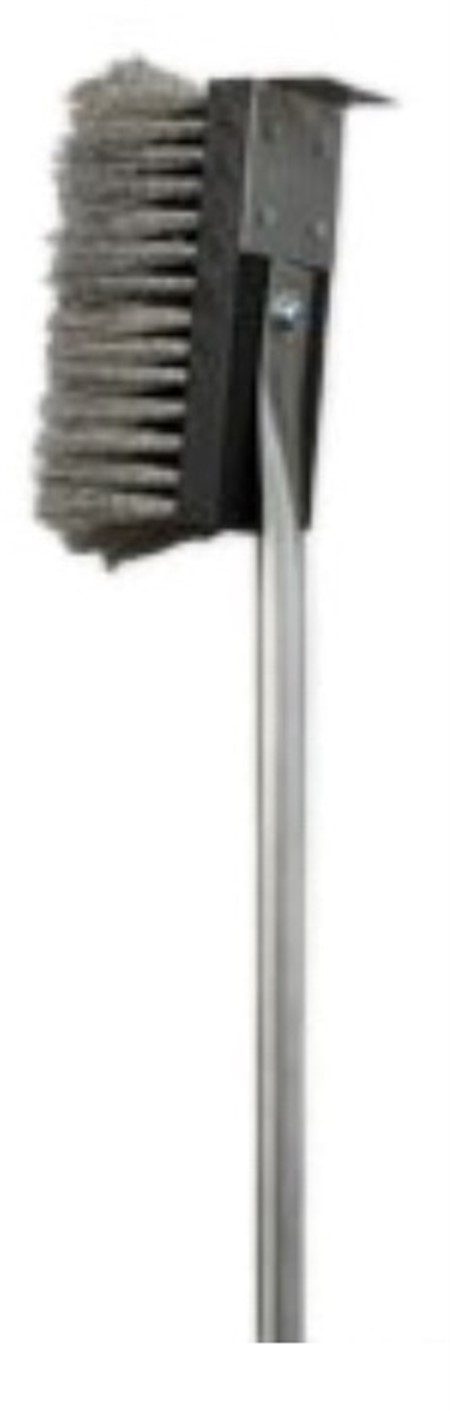 SPAZZOLA FORNO RETTANG. INOX c/raschietto L.170 ARGENTO